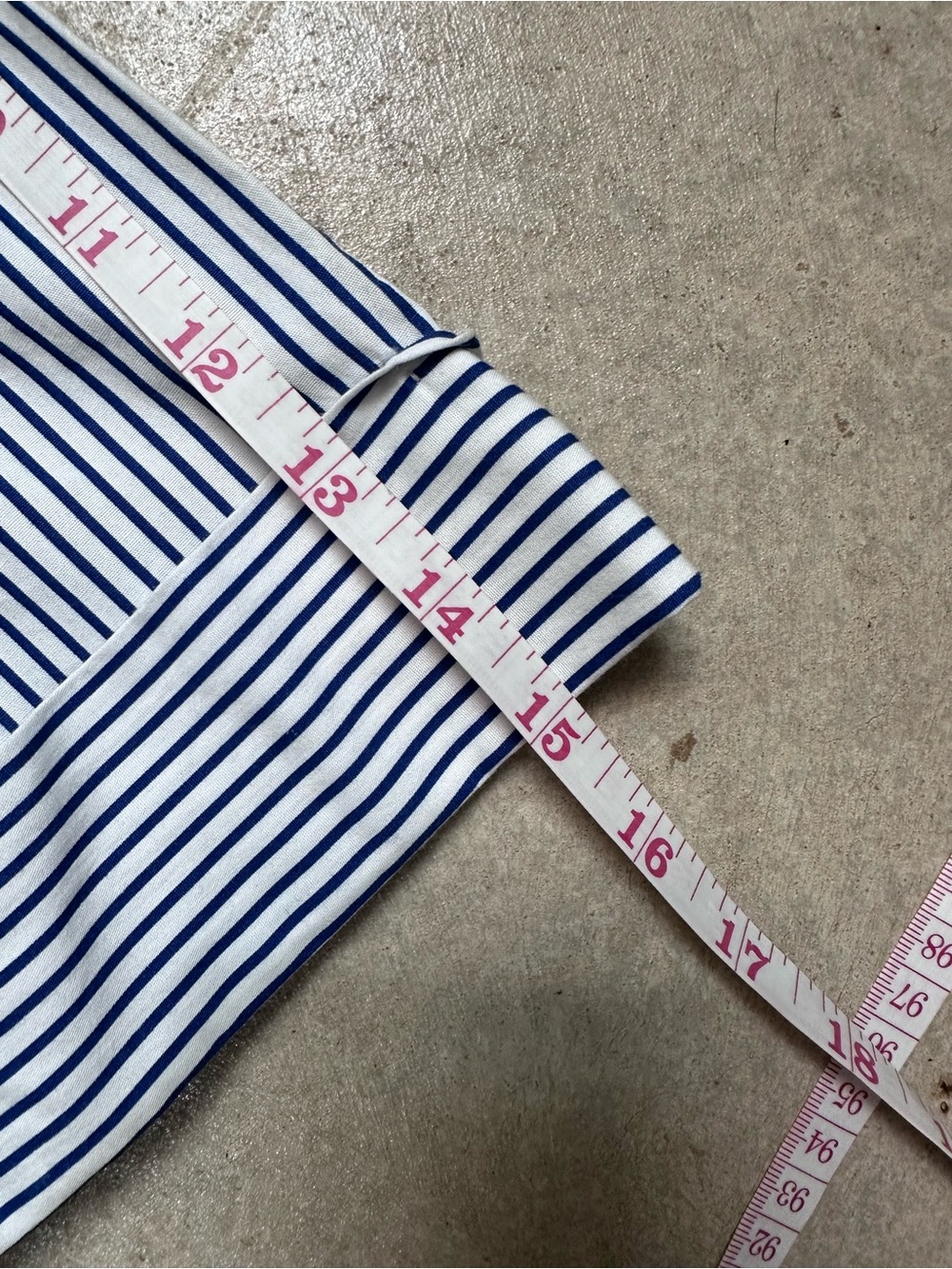LC Waikiki Blue White Stripe Shirt Dress Belted Cotton Midi Button Front Small - Picture 11 of 11